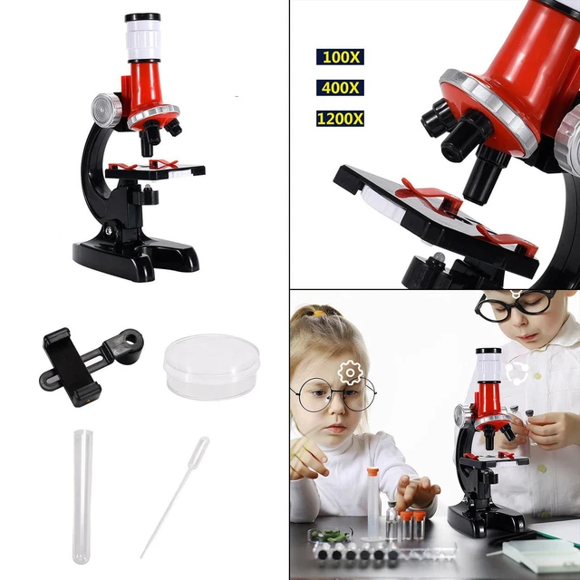 STUDENTS MICROSCOPE KIT Adjustable Microscope Toy Biological ...