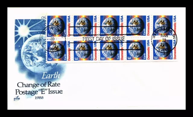 Dr Jim Stamps Us Cover Earth Domestic E Rate Booklet First Day Issue Artcraft