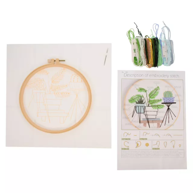 Embroidery Set for Beginners - Thread, Hoops, and Handmade Material for Kids