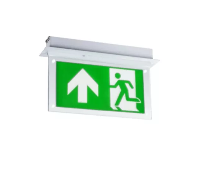 Montaggio segnale di uscita di emergenza LED da incasso mantenuto