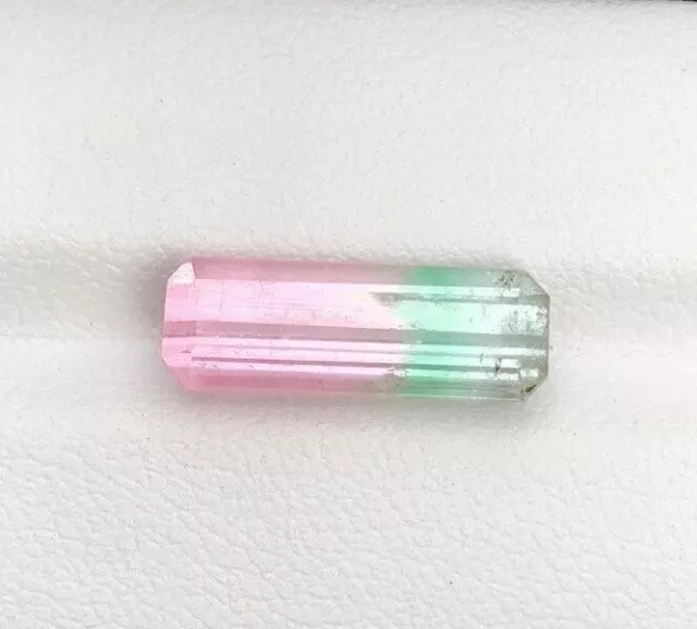 Natural Faceted Cut Tourmaline Bicolor Loose Gemstone 5.94 CT From Afghanistan