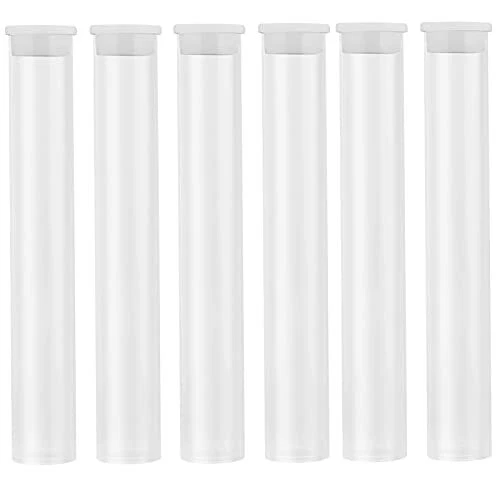 LIOOBO 6 Pack Acrylic Tubes with Caps 19x160mm15ml Plastic Test Tubes for Las...
