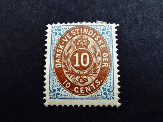 nystamps US Danish West Indies Stamp # 10c Mint OG H   A26x2656