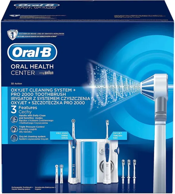 Oral-B Pro 2000 Spazzolino Elettrico + Collutorio Center Oxyjet