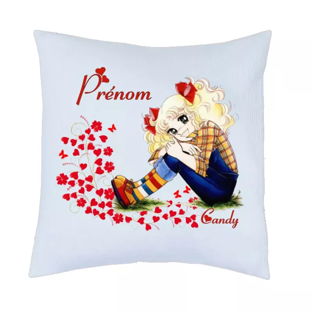 housse de coussin carré candy réf 64 personnalisé prénom au choix