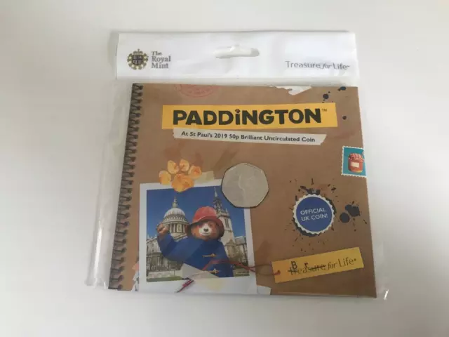 2019 Paddington En St Pauls Cinquante 50 Pence Pièce de Monnaie Bu Paquet