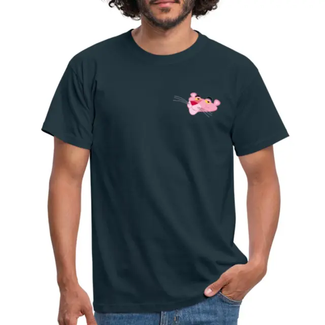 Pink Panther Kopf Paulchen Schmunzeln Männer T-Shirt