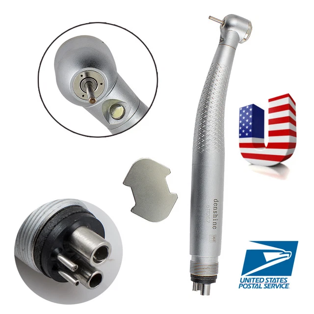 4Hole Dental E-generator LED light High Speed Handpiece Push turbine  4H FDA