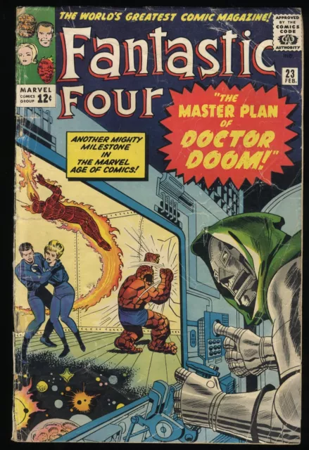 Fantastic Four #23 GD/VG 3.0 Doctor Doom Appearance! Master Plan! Kirby