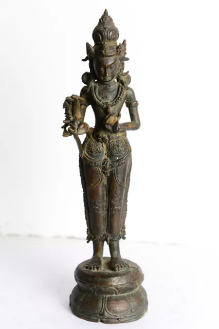 Alte Buddhistische Gottheit Java 25 cm Bronze, Indonesien Buddha antik?  B193