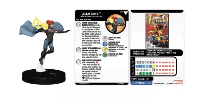 JEAN GREY 047 X-Men Animated Dark Phoenix Saga Marvel Heroclix Chase Rare
