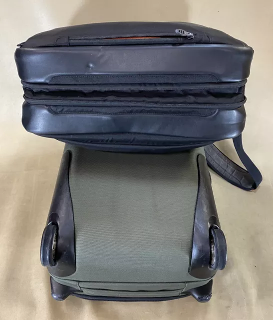 Used TUMI T-TECH Carry On Set 22” Suitcase 5722GRY & 5664D 18” Laptop Briefcase 11
