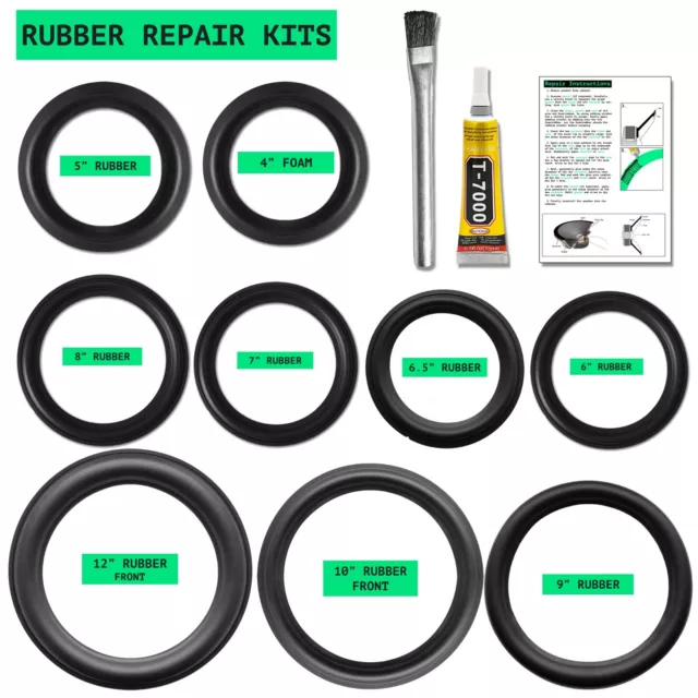 North Speaker Parts 5 6 8 9 10 12 Inch Rubber Speaker Surrounds Repair Kit Glue