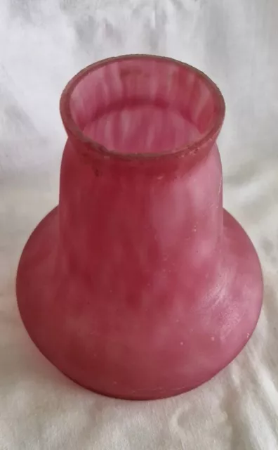 Jolie Tulipe Ancienne   En Pâte De Verre Coloris Rose 3