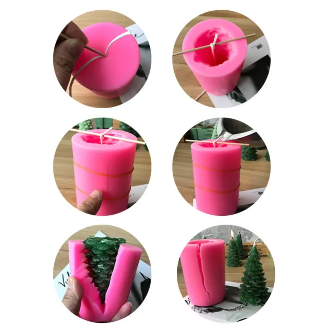 3D Silicone Candle Mold Christmas Santa Claus Candles DIY Making Soap Mould