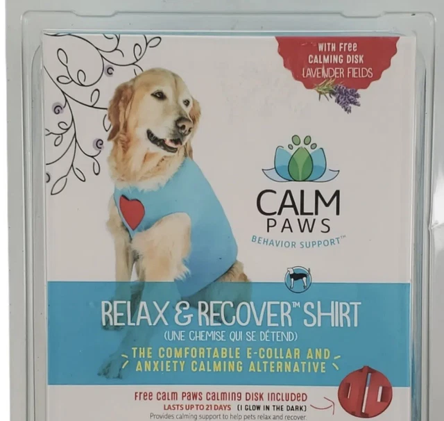 CALM PAWS RELAX and Recover Shirt XL Calming Disk Brand New