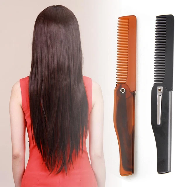 Foldable Hair Comb Pocket Hairdressing Moustache Beard Comb for Men Women