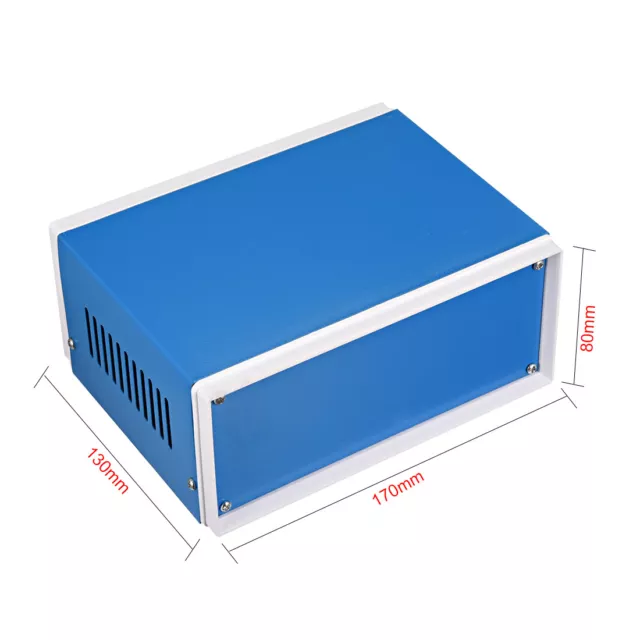 Metal Blue Project Junction Box Enclosure Case 170x130x80mm/6.69x5.12x3.15inch 2