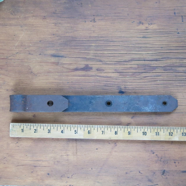 vintage Blacksmith hand forged barn door hinge, strap hinge barn gate 4
