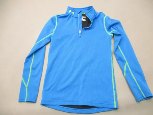 Under Armour COLDGEAR Size S Boys 1/2 Zip Stand Collar Athletic Pullover 768