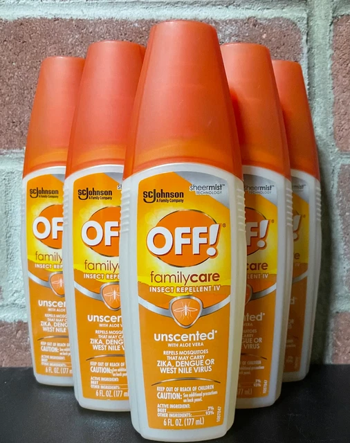 OFF! LOT OF 6x FamilyCare Unscented Insect Repellent Bug spray Aloe