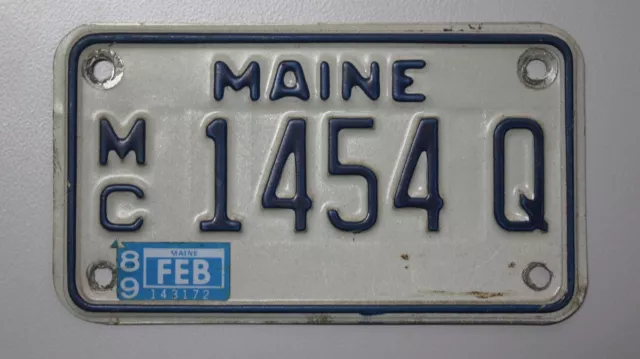 usa MAINE Motorrad-Nummernschild US Kennzeichen Motorcycle License Plate / MC .Q