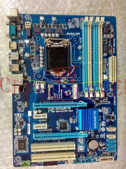 1PCS Used Gigabyte GA-Z77P-D3 Intel LGA 1155 DDR3 Motherboard USB3.0 Z77