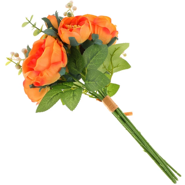 Bouquet Da Sposa Artificiale Con Rose In Seta, Romantico Per Matrimonio E Decorazione Casa, Regalo Originale
