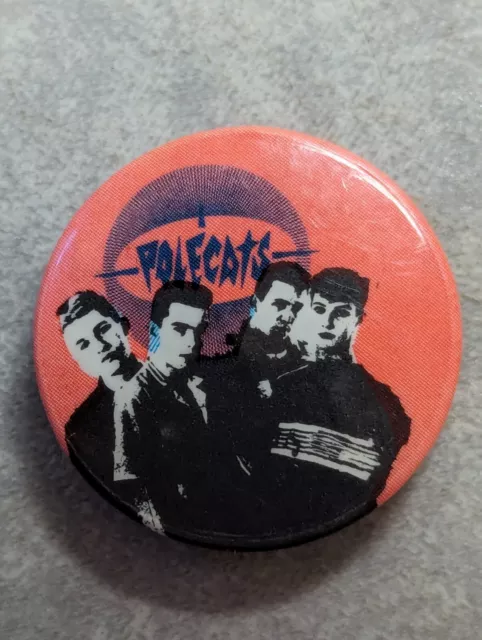 Vintage 80s Polecats Pin Badge Purchased Around 1986