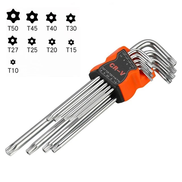 Comodo Punta Torx Chiave Set Con Doppia Estremità Cacciavite Esagonale (9 Sizes)