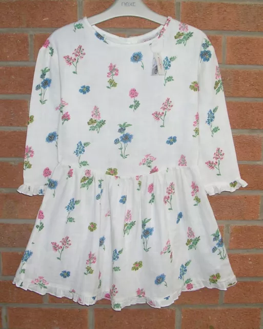 BNWT CATH KIDSTON Girls Floral Print 100% Cotton Frilly Dress Age 5-6 NEW
