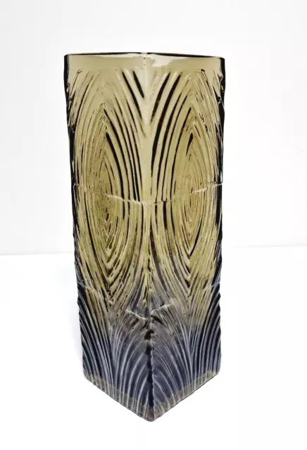 Rosenthal Bleikristall Vase -  Massive Rauchglas Vase - Design M.Freyer - H.26cm