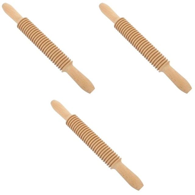 3 piezas Espagueti Pasta Maker Madera Fideos Cortador Rolling Pin Herramienta de cocina