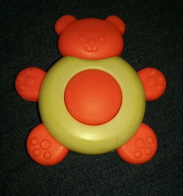 VINTAGE FISHER PRICE TEETHING BEAR SQUEAKY #426 1976 toy play baby developmental