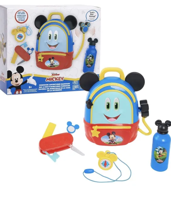 Disney Junior Mickey Mouse Funhouse Rucksack & 5-teiliges Spielset vorgeben Abenteuer