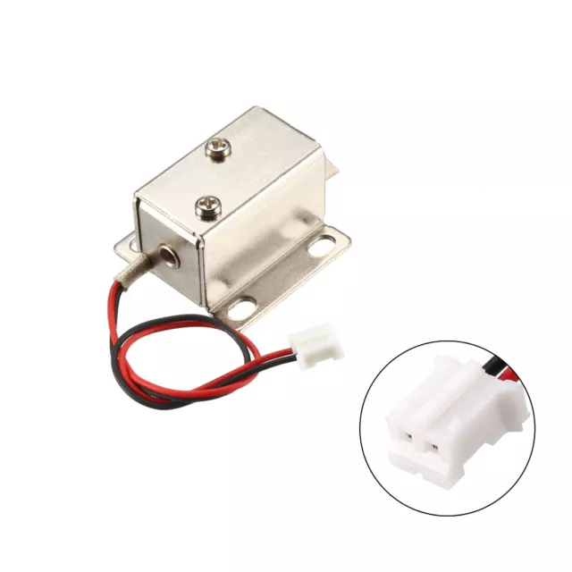 DC 6V 1A 6mm Mini Electromagnetic Solenoid Lock Assembly Tongue Up for Door Lock 3