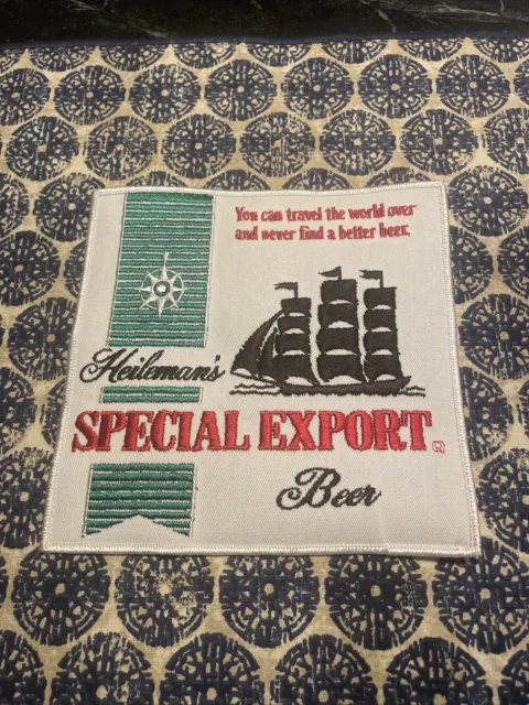 Heileman Special Export Beer Back Patch Iron On 70s 80s Rare Logo 7” WI Jacket