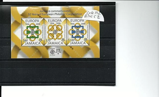 Bloc 52 Jamaique  5O Ans D U 1Er Timbre Europa   Cote 12 Euros