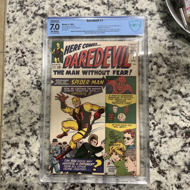 Daredevil #1 CBSC 7.0 Restored 1st app. Daredevil. MCU Disney+