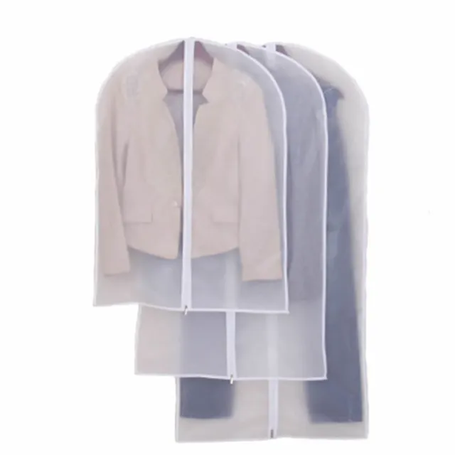 12PC Clear Suit Jacket Dress Garment Clothes Cover Dust Protector Travel Bag XXL