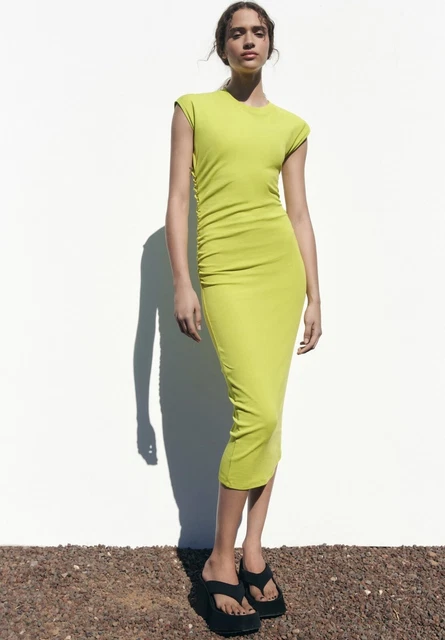 BNWT ZARA SIZE Lime Green Corset Satin Midi Dress M 42.29 - PicClick UK BNWT ZARA SIZE Lime Green Corset Satin Midi Dress M 42.29 - PicClick UK