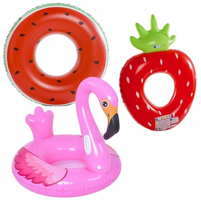 49"/125cm Inflatable Rubber Swimming Ring Travel Holiday Lounge Pool Sea Fun Sun