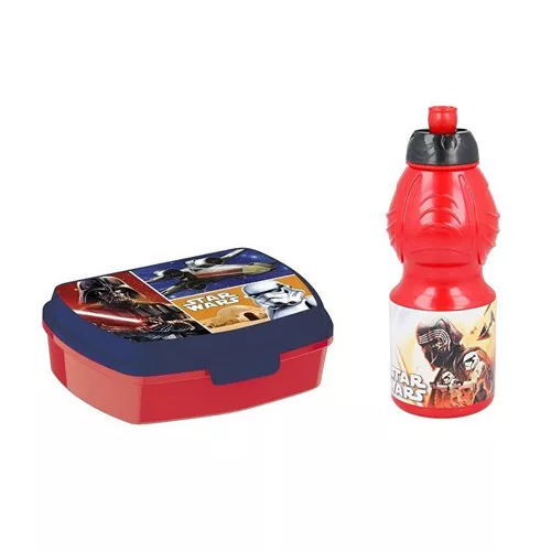 Star Wars Trinkflasche Brotdose Lunchbox Set 2 teilig Kindergarten Kita