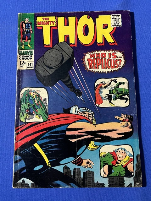 The Mighty THOR # 141   (June 1967)     Featuring REPLICUS! and SLUGGER SYKES!