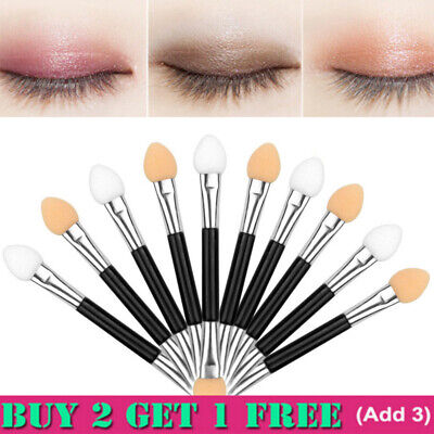 10 cepillos de sombra de ojos desechables doble punta de esponja cepillo de maquillaje herramienta de maquillaje MZ