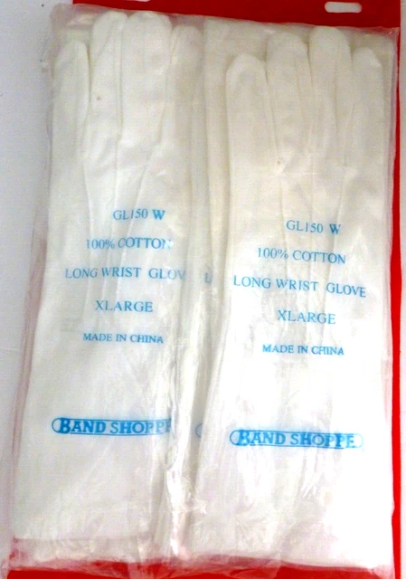 12 Pair White Formal Wedding Tuxedo Band LONG Gloves SANTA Guard Uniform