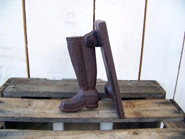 Aldaba de Puerta Botas Hierro Fundido Nuevo Campo Marrón Antiguo Nostalgia