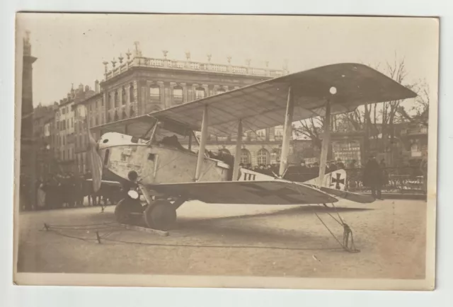 AVIATION German Airplane Photo Card Exhibited in Stanislas Square NANCY