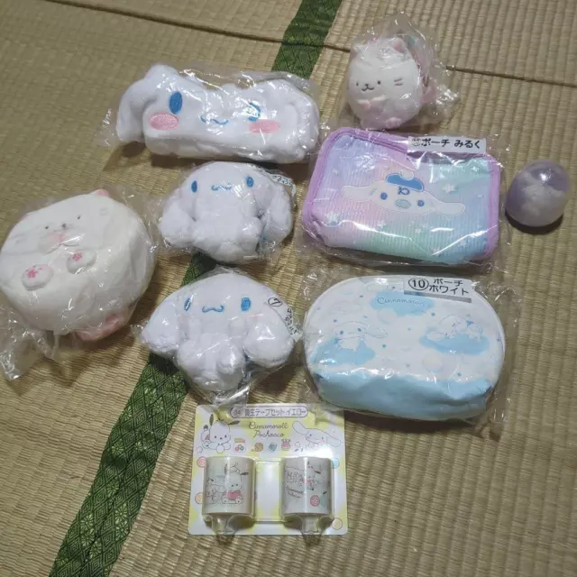 Sanrio Goods lot set 9 Cinnamoroll Pouch Curing tape Plush Mascot Character