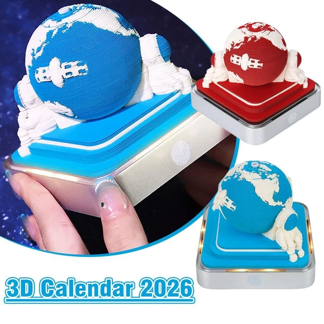 3D-kalender 2026-2026 | Memo Scheur weg boom huis ontwerp met licht, gereedschap voor klaslokaal
